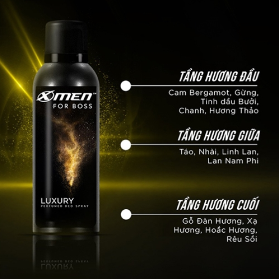 Xịt Khử Mùi X-MEN For Boss Luxury 150ml