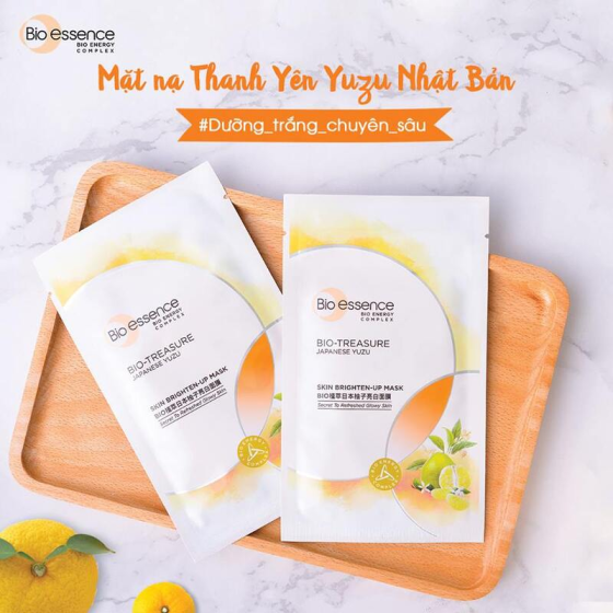 Mặt Nạ Bio-Essence Skin Brighten-Up Mask Quả Thanh Yên Yuzu Dưỡng Trắng Da 20ml