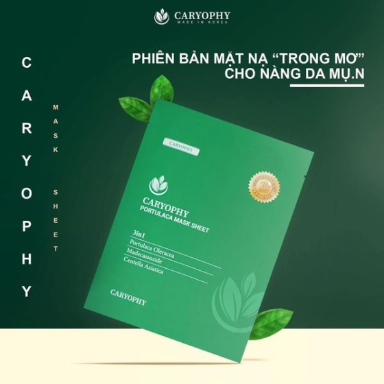 Mặt Nạ Caryophy Trị Mụn Chiết Xuất Rau Sam 22g