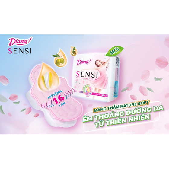 Băng Vệ Sinh Diana Sensi Siêu Mỏng Cánh 20 Miếng/Gói