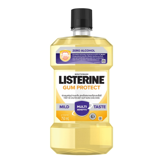 Nước súc miệng Listerine Gum Care Herbal Ginger Mouthwash  Vị Gừng Thảo Mộc Không Cay 250ml.