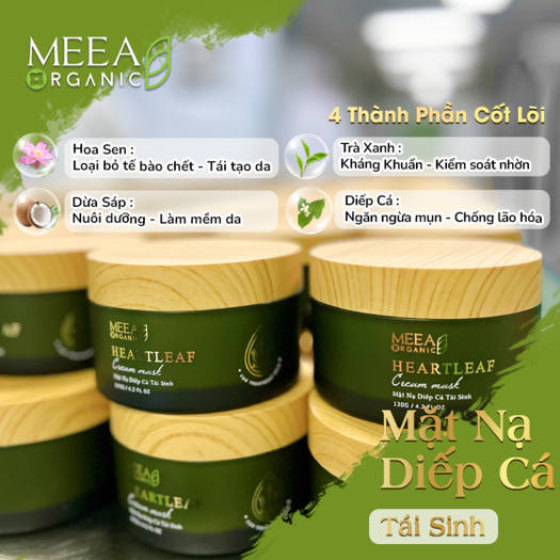 Mặt nạ diếp cá tái sinh da MeeA Organic Heartleaf Cream Mask 120g