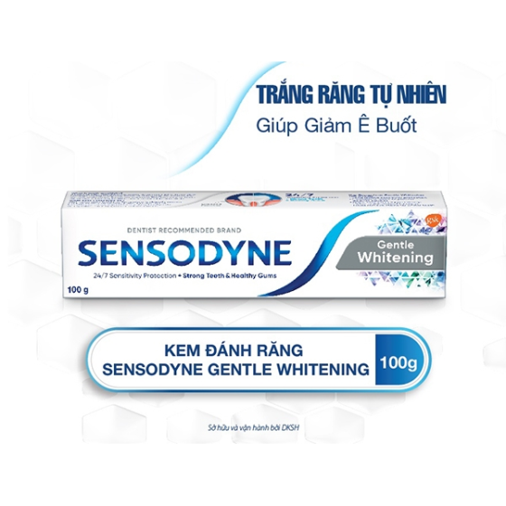 Kem đánh răng giảm ê buốt trắng răng Sensodyne Gentle Whitening 100g