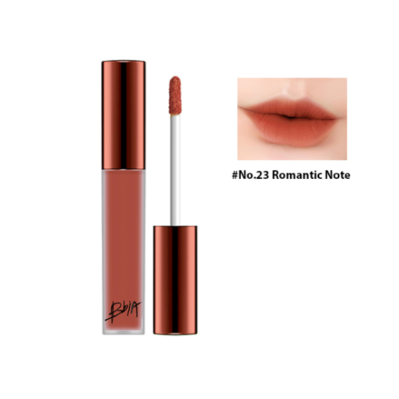 Son Kem Lì Bbia Last Velvet Lip Tint No.23 Romantic Note: màu cam nâu san hô nồng nàn, quyến rũ