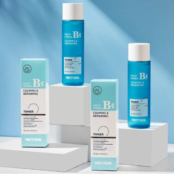 NƯỚC HOA HỒNG PHỤC HỒI DƯỠNG TRẮNG PRETTYSKIN MULTI HYDRA B5 CALMING & REPAIRING TONER