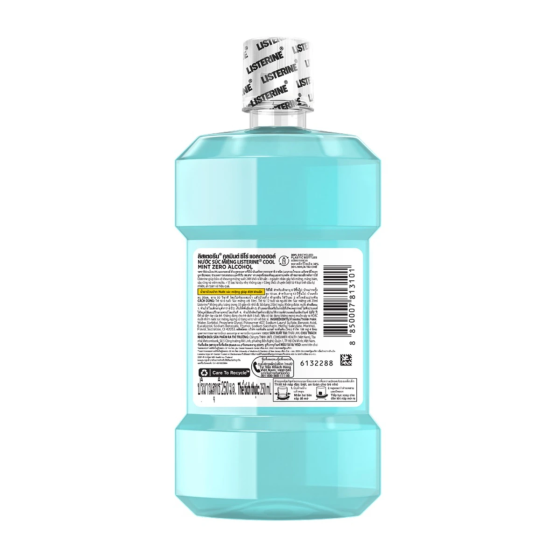 Nước Súc Miệng Không Cay Listerine Cool Mint Zero Alcohol 250ML