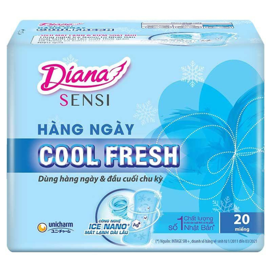 Băng Vệ Sinh Diana Hàng Ngày Cool Fresh 20 Miếng/Gói