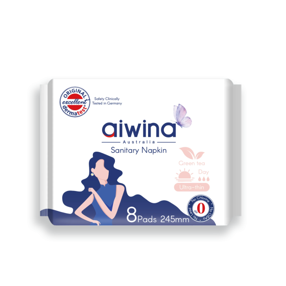 Băng Vệ Sinh AIWINA Ban Ngày Hương Trà Siêu Mỏng Cánh 24,5cm