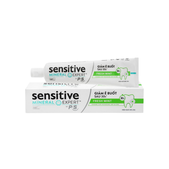 Kem Đánh Răng Hơi Thở Thơm Mát P/S Sensitive Mineral Expert by P/S #Fresh Mint - 100g