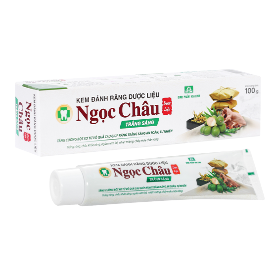 Kem đánh răng dược liệu Ngọc Châu giúp răng trắng sáng tuýp 30g 