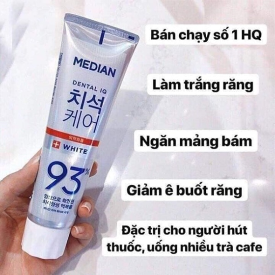 Kem Đánh Răng Median Dental IQ Làm Sáng Màu Trắng Bạc 120g