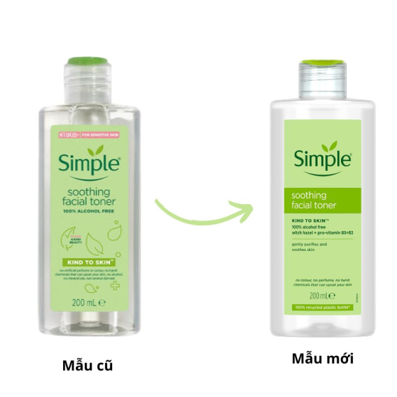 Nước Hoa Hồng Simple Làm Dịu Da & Cấp Ẩm 200ml