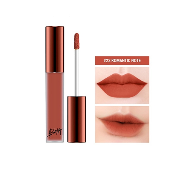 Son Kem Lì Bbia Last Velvet Lip Tint No.23 Romantic Note: màu cam nâu san hô nồng nàn, quyến rũ