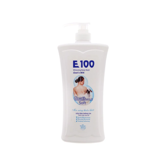 1,2 Lít Sữa Tắm E100 Tinh Chất Sữa Dê Làm Trắng Da Chính Hãng.
