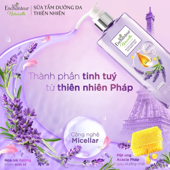 Sữa Tắm Enchanteur Dưỡng Da Thiên Nhiên Lavender 510g