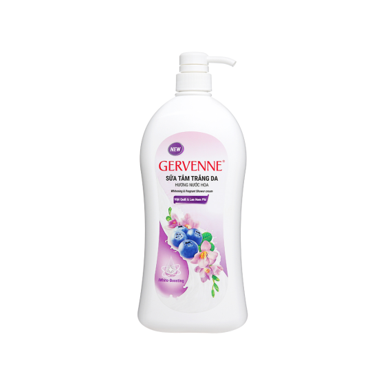 Sữa tắm trắng da Gervenne việt quất và lan Nam Phi hương nước hoa 900g