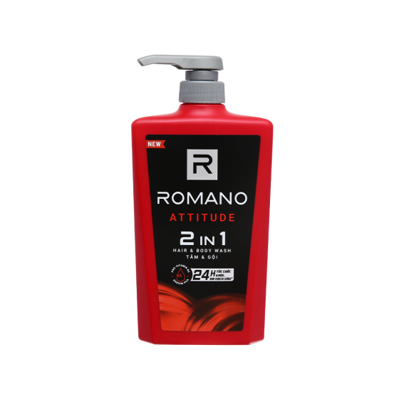Tắm gội 2 trong 1 hương nước hoa Romano Attitude 650g