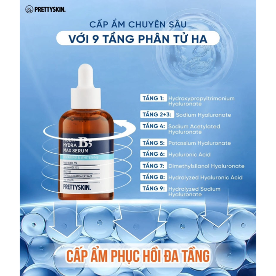 Tinh Chất Hỗ Trợ Phục Hồi Cho Da Dầu Pretty Skin Multi Hydra B5 Max Serum