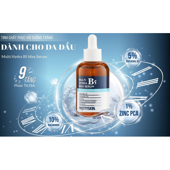 Tinh Chất Hỗ Trợ Phục Hồi Cho Da Dầu Pretty Skin Multi Hydra B5 Max Serum