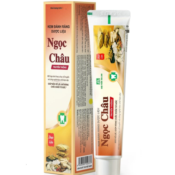 Kem đánh răng dược liệu Ngọc Châu ngừa sâu răng tuýp 100g truyền thống