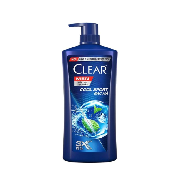 Dầu gội men mát lạnh bạc hà Clear chai 630g (1 Chai)