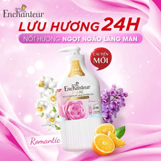 Sữa Tắm Enchanteur Deluxe Romantic Perfume Shower Gel 650g