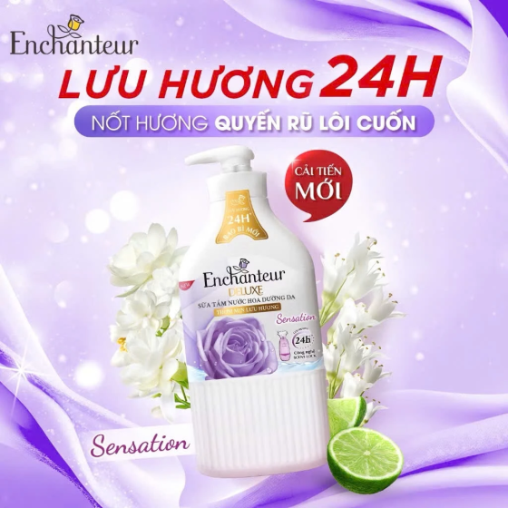 Sữa Tắm Enchanteur sensation shower gel with perfume 650g