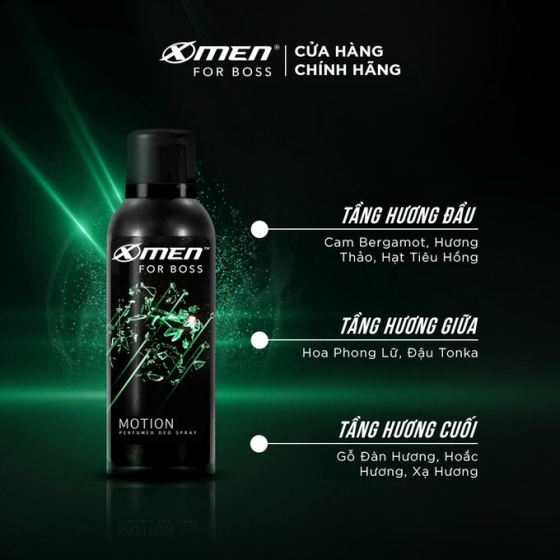 Xịt Khử Mùi X-Men For Boss Motion 150ml 