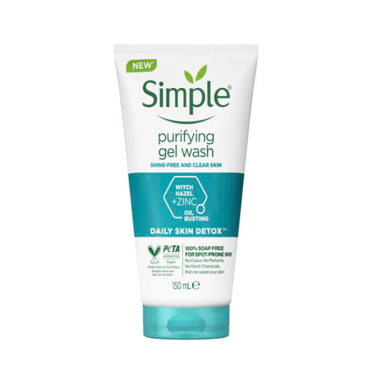 Gel Rửa Mặt Simple Purifying Gel Wash Giảm Bóng Nhờn 150ml