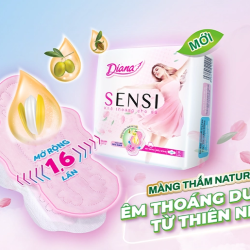 Băng Vệ Sinh Diana Sensi Siêu Mỏng Cánh 20 Miếng/Gói