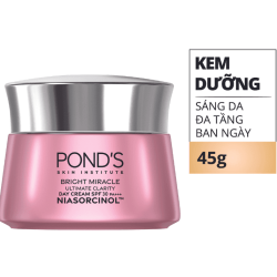 Kem Dưỡng Sáng Da Đa Tầng Ban Ngày Pond'S Bright Miracle Mờ Thâm Sạm Với 50X Niasorcinol 45Gr