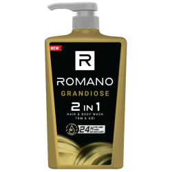 Dầu Tắm Gội Romano Grandiose Tóc Khỏe và Da Đầu Sạch Sâu Chai 650G