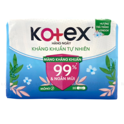 Băng Vệ Sinh Kotex Hàng Ngày Kháng Khuẩn Mỏng 20 Miếng