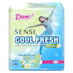 Băng Vệ Sinh Diana Sensi Cool Fresh Mát Dịu Siêu Mỏng Cánh 8M