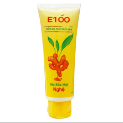 Sữa rửa mặt E100 nghệ giúp làm trắng da mờ thâm sạch mụn