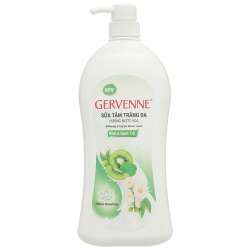 Sữa tắm trắng da Gervenne kiwi & bạch trà hương nước hoa 900g