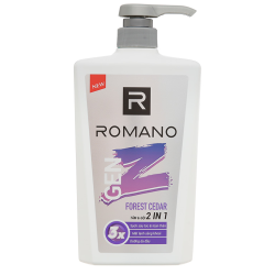 Tắm gội 2 trong 1 Romano Genz Forest Cedar sạch sâu làm sạch gàu hương gỗ Tuyết Tùng 610g