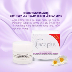 Kem trắng da mặt ngừa lão hóa se khít lỗ chân lông Face Plus+ chính hãng 15g 