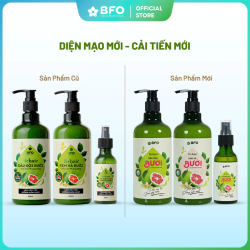 Bộ Đôi Dầu Gội Dầu Xả Bưởi Dưỡng Tóc Tinh Dầu Bưởi Mọc Tóc Phục Hồi Tóc BFO Behair 500ml