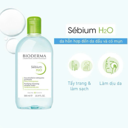 Nước Tẩy Trang Bioderma Dành Cho Da Hỗn Hợp, Da Dầu & Da Mụn Sébium H2O 500ml