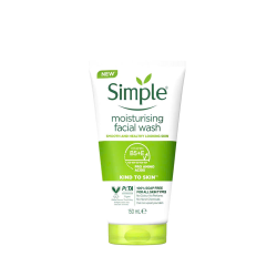Sữa rửa mặt Simple 150ml giúp rửa sạch sâu và dưỡng ẩm cho da trông khỏe mạnh và sạch mịn màng