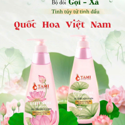 Bộ đôi gội xả Tinh Dầu Hoa Sen 600ml