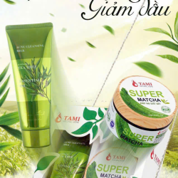 skincare-set-sua-rua-mat-duong-da-tinh-chat-tram-tra-giam-mun-tami-natural-mat-na-dat-set-matcha